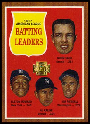 433 AL Batting Leaders (Norm Cash Elston Howard Al Kaline Jim Piersall) 62